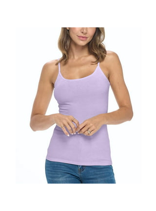 Natural Uniforms Women's Camisole Cotton Stretch Slim-Fit Cami Soft and  Breathable Undershirt with Adjustable Strap Tank Top Multi Pack of 2