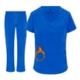 thumbnail image 1 of ACTIVE UNIFORMS Women's Stretch Scrub Set 11 Pocket Cargo Medical Scrub Top and Pants (True Royal Blue, X-Small), 1 of 6