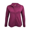 thumbnail image 1 of ACTIVE UNIFORMS Women's Ultra Soft Stretch Zip Up Scrub Jacket (Burgundy, 3X-Large), 1 of 7
