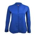 thumbnail image 1 of ACTIVE UNIFORMS Women's Ultra Soft Stretch Zip Up Scrub Jacket (True Navy Blue, X-Large), 1 of 6