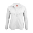 thumbnail image 1 of ACTIVE UNIFORMS Women's Ultra Soft Stretch Zip Up Scrub Jacket (White, X-Large), 1 of 6