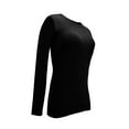 thumbnail image 1 of ACTIVE UNIFORMS Women's Under Scrub Tee Crew Neck Long Sleeve T-Shirt 2 - Pack (Black, X-Large), 1 of 5