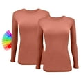 thumbnail image 1 of ACTIVE UNIFORMS Women's Under Scrub Tee Crew Neck Long Sleeve T-Shirt 2 - Pack (Copper, 5X-Large), 1 of 6