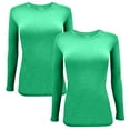 thumbnail image 1 of ACTIVE UNIFORMS Women's Under Scrub Tee Crew Neck Long Sleeve T-Shirt 2 - Pack (Green, 5 X-Large), 1 of 6