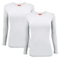 thumbnail image 1 of ACTIVE UNIFORMS Women's Under Scrub Tee Crew Neck Long Sleeve T-Shirt 2 - Pack (White, 5 X-Large), 1 of 6