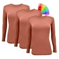thumbnail image 1 of ACTIVE UNIFORMS Women's Under Scrub Tee Crew Neck Long Sleeve T-Shirt 3 - Pack (Copper, 2X-Large), 1 of 6