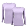 thumbnail image 1 of ACTIVE UNIFORMS Women's Under Scrub Tee Crew Neck Long Sleeve T-Shirt 3 - Pack (Lavender, X-Large), 1 of 6