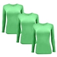 thumbnail image 1 of ACTIVE UNIFORMS Women's Under Scrub Tee Crew Neck Long Sleeve T-Shirt 3 - Pack (Light Green, 3X-Large), 1 of 6