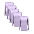 thumbnail image 1 of ACTIVE UNIFORMS Women's Under Scrub Tee Crew Neck Long Sleeve T-Shirt 5 - Pack (Lavender, X-Large), 1 of 6