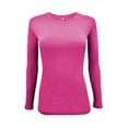 thumbnail image 1 of ACTIVE UNIFORMS Women's Under Scrub Tee Crew Neck Long Sleeve T-Shirt (Hot Pink, X-Small), 1 of 6