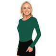 thumbnail image 1 of ACTIVE UNIFORMS Women's Under Scrub Tee Crew Neck Long Sleeve T-Shirt (True Hunter Green, Large), 1 of 6