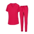 thumbnail image 1 of ACTIVE UNIFORMS Womens' Cool 4-Way Stretch Jogger Scrub Set (Red, X-Large), 1 of 7