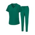 thumbnail image 1 of ACTIVE UNIFORMS Womens' Cool 4-Way Stretch Jogger Scrub Set (True Hunter Green, Small), 1 of 7