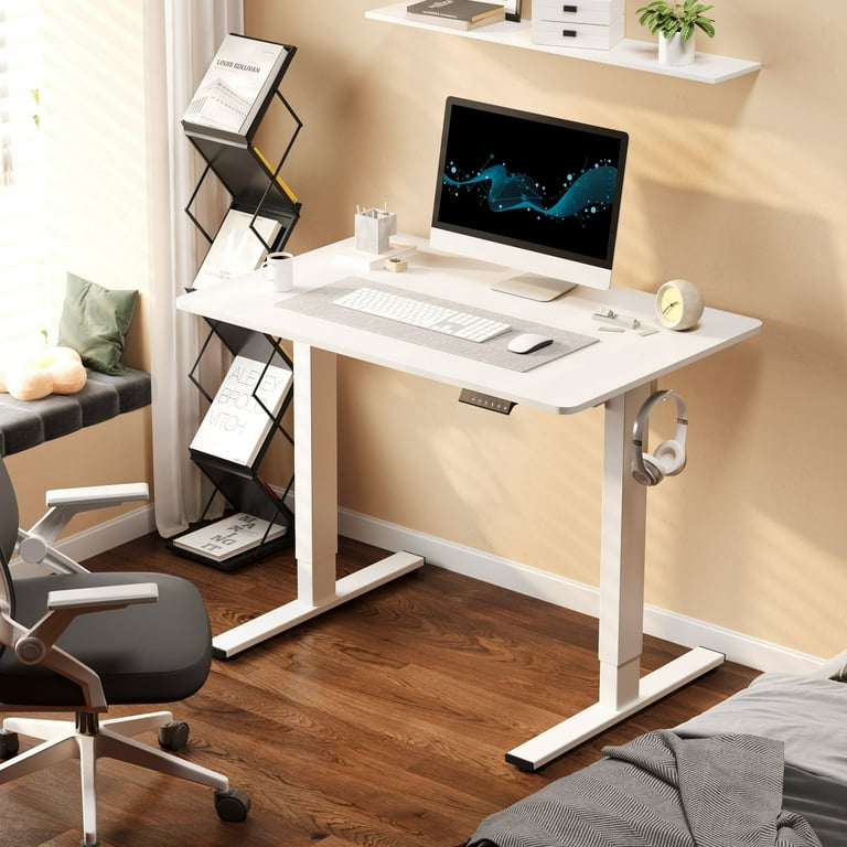 White ergonomic desk sale