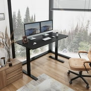 ACTIVESIT 55"x28" Home Office Electric Height Adjustable Desk Standing Desk Ergonomic Whole-piece Desktop Computer Desk,Black