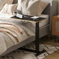 thumbnail image 1 of ACTIVESIT Black 28"x16" Adjustable Overbed Bedside Table with Wheels Laptop Table Standing Computer Desk Portable Stand Up Work Station Cart Tray Side Table for Sofa and Bed, 1 of 8