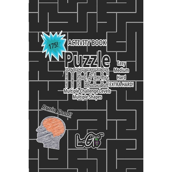 ACTIVITY BOOK 175 Puzzle Mazes : Multiple Sizes and Multiple Shapes (Paperback)