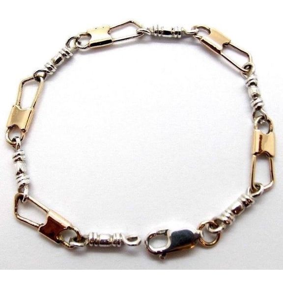 ACTS Bracelet Fishers Of Men 10K Gold and Silver Regular Link, Original Design!!