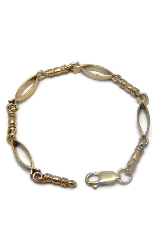 ACTS Bracelet Fishers Of Men 14K Gold MEDIUM LINK, Fish Design!!