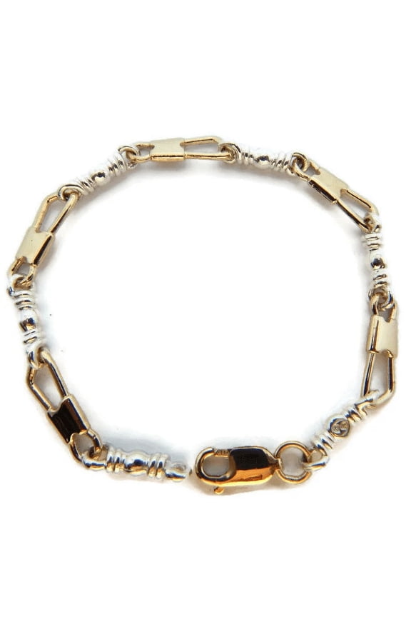 ACTS Bracelet Fishers Of Men Silver and 10K Gold Medium Link, Original Design!!