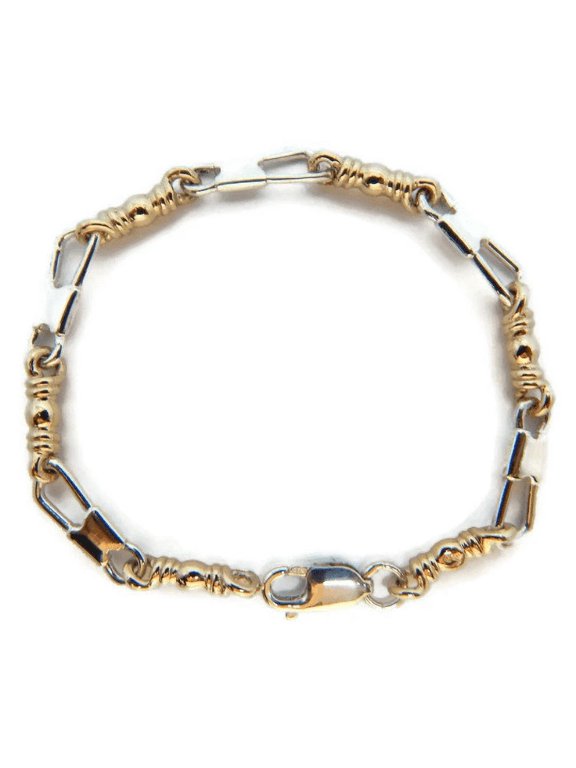 ACTS Bracelet Fishers Of Men Silver and 10K Gold Medium Link, Original Design!!