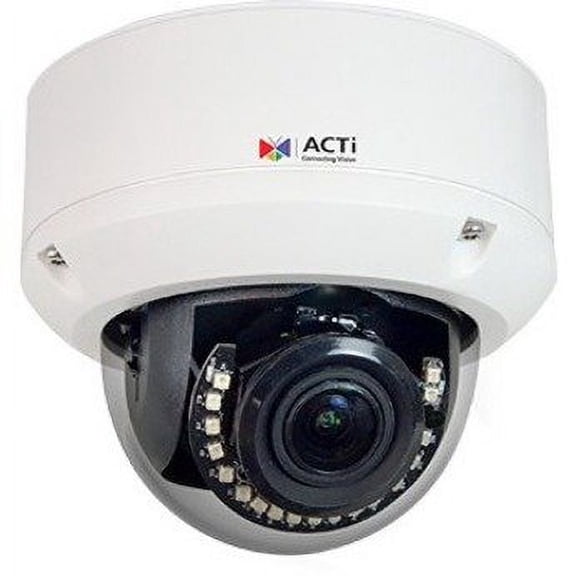 ACTi A817 8MP Outdoor IR Face, People and Car Detection Zoom Dome Camera with D/N, 2.8-12mm Lens, White