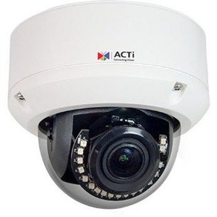 ACTi A817 8MP Outdoor IR Face, People and Car Detection Zoom Dome Camera with D/N, 2.8-12mm Lens, White