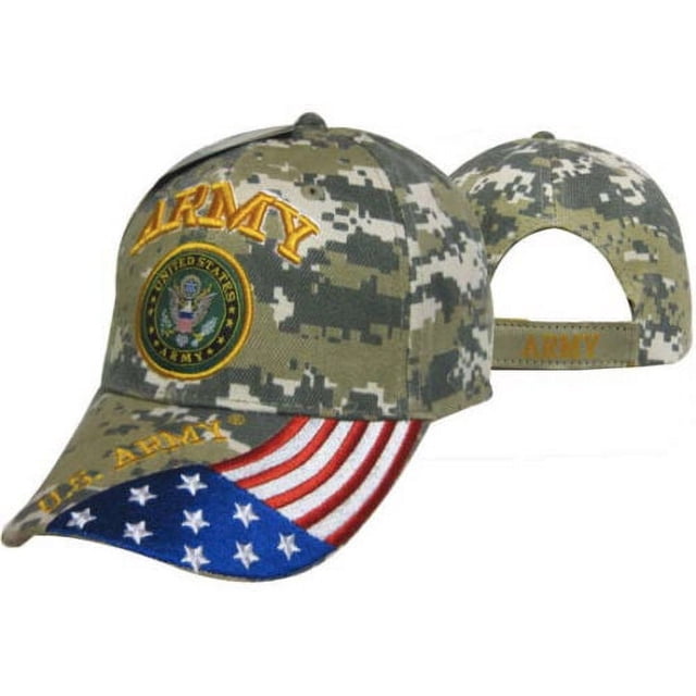 ACU Official US Army Cap with American Flag, Baseball Military