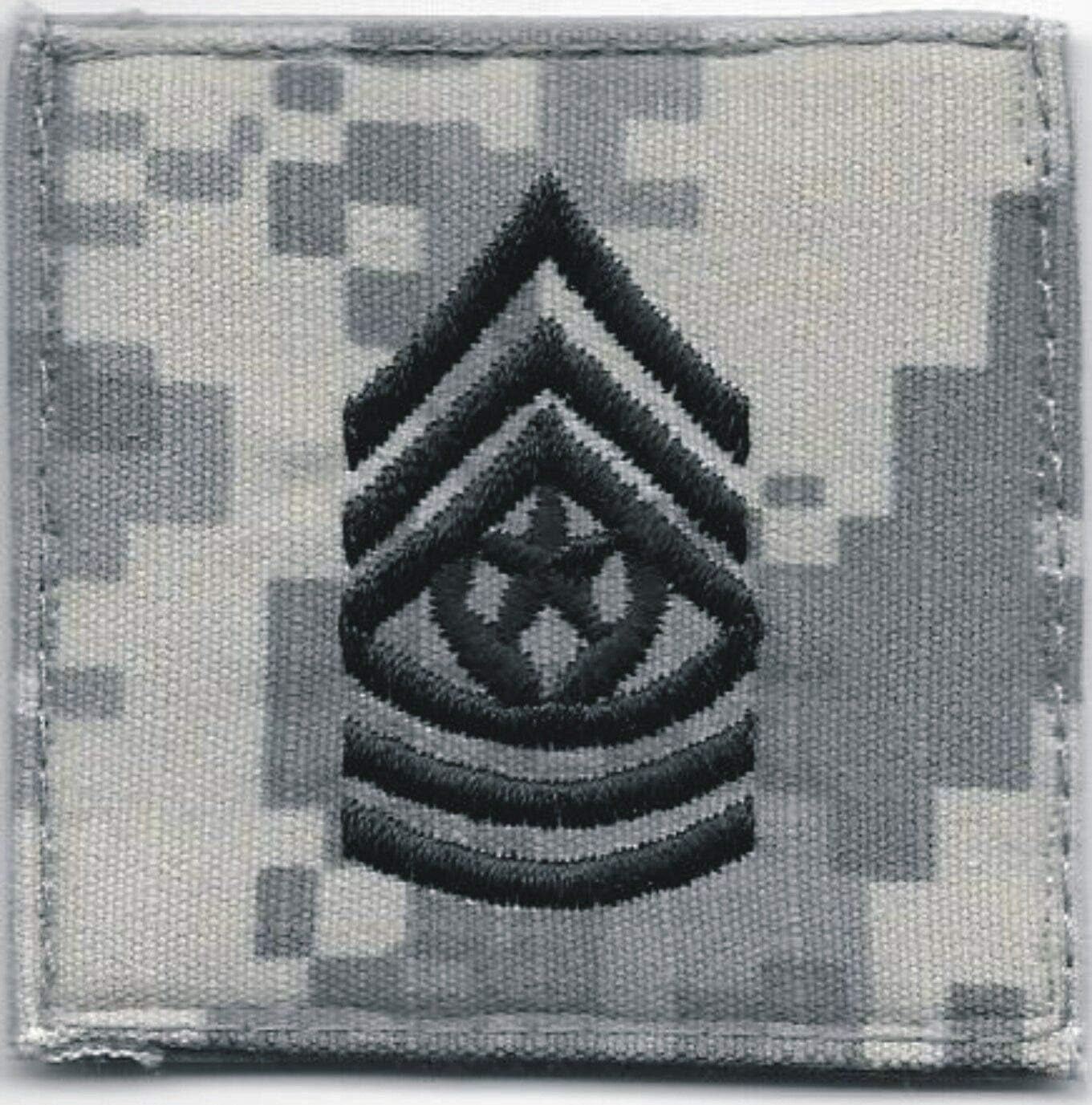 ACU US E9 CSM Command Sergeant Major Rank Hook Fastener Patch