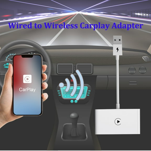 ACUM Wireless Plug & Play CarPlay Adapter Compatible with 600+ Car Models