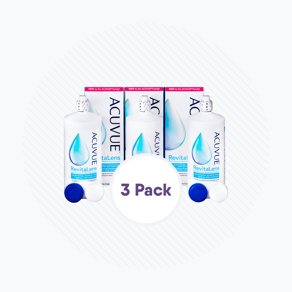 ACUVUE RevitaLens Multi-Purpose Disinfecting Solution 10 oz (Pack of 3)