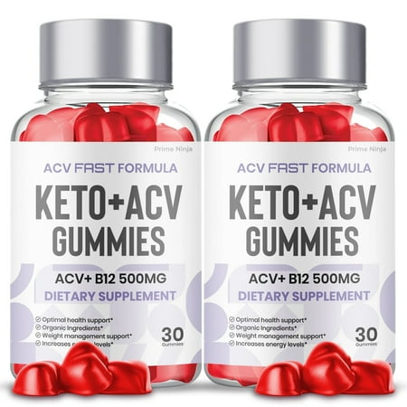 ACV Fast Formula Keto + ACV Gummies Weight Management Apple Cider Vinegar Advanced Supplement, ACV Fast Formula Keto Gummies (2 Bottles)