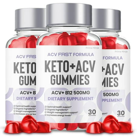 ACV Fast Formula Keto + ACV Gummies Weight Management Apple Cider Vinegar Advanced Supplement, ACV Fast Formula Keto Gummies (3 Bottles)