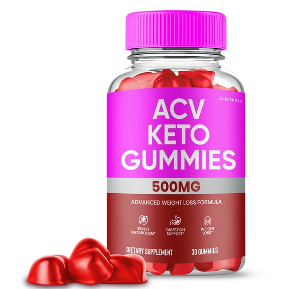 ACV Keto Gummies Maximum Strength Formula for Weight Management with ACV Apple Cider Vinegar Gummy Bears (1 Pack)