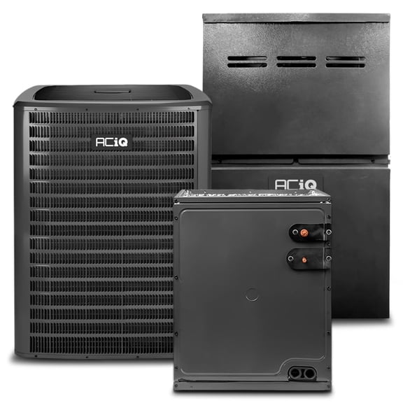 ACiQ 1.5 Ton 14.5 SEER2 80% 40000 BTU Natural Gas Furnace & Air Conditioner System - R32, Single Stage, Upflow | Central Split, Evaporator Cased Coil, AC/Heating Unit