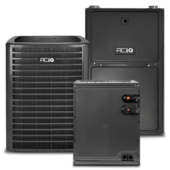 ACiQ 1.5 Ton 15.2 SEER2 96% 60000 BTU Natural Gas Furnace & Air Conditioner System - R32, Single Stage, Upflow | Central Split, Evaporator Cased Coil, AC/Heating Unit