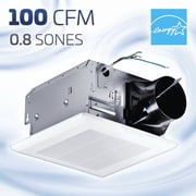 ACiQ 100 CFM Compact Ceiling Bathroom Exhaust Fan | Install in Home Offices, Bedrooms, or Laundry Rooms | Ultra-Silent, High-Performance, Attractive Design Grille | ANP Bath Fan Series