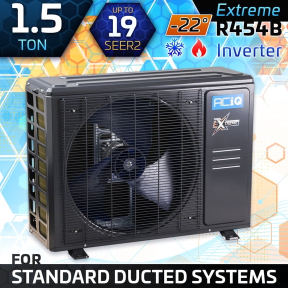 ACiQ 1.5 Ton Extreme Heat Central Heat Pump Condenser - 18000 BTU Single Stage R454B