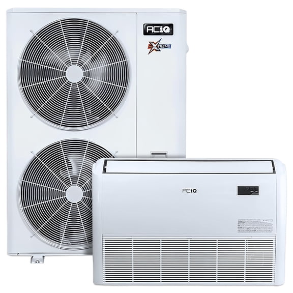ACiQ 18 SEER2 Extreme Heat 60000 BTU Floor Mount Mini Split Heat Pump System - R454B Single Zone | 5 Tons, AC/Heating Unit