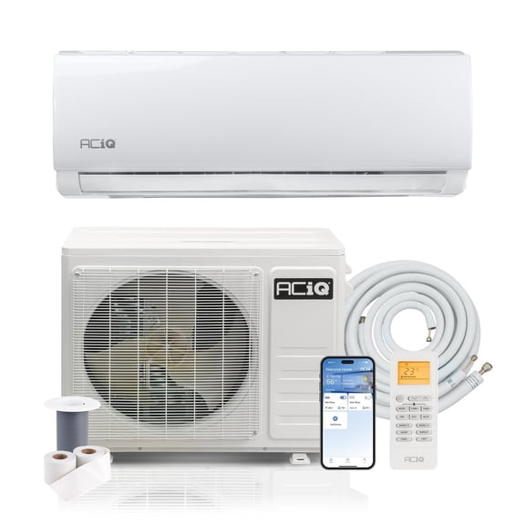 ACiQ 20 SEER2 Essentials 24000 BTU Single Zone Mini Split Heat Pump System with 16ft Line Set - R32 | White Air Handler (208/230v)
