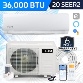 ACiQ 20 SEER2 Essentials 36000 BTU Single Zone Mini Split Heat Pump System with 16ft Line Set - R32 | White Air Handler (208/230v)