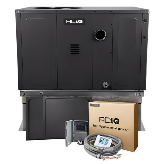 ACiQ 2.5 Ton 13.4 SEER2 60,000 BTU Gas Package Unit with Install Kit - R32 Downflow | 81% AFUE Natural Gas AC/Heating System