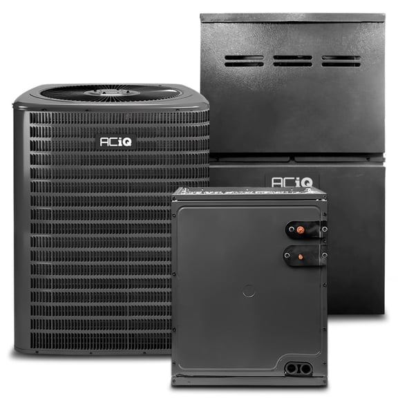 ACiQ 2.5 Ton 13.4 SEER2 80% 40000 BTU Propane Gas Furnace & Air Conditioner System - R32, Single Stage, Upflow | Central Split, Evaporator Cased Coil, AC/Heating Unit