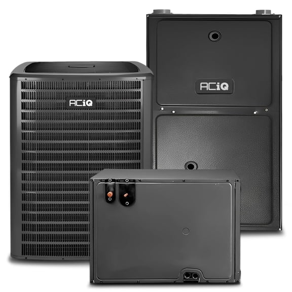 ACiQ 2.5 Ton 14.3 SEER2 96% 40000 BTU Natural Gas Furnace & Air Conditioner System - R32, Single Stage, Horizontal | Central Split, Evaporator Cased Coil, AC/Heating Unit