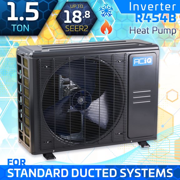 ACiQ 18,000 BTU Standard Inverter Unitary Mini Split AC/Heating Condenser | 1.5-Ton High Efficiency HVAC Systems | R-454B Refrigerant