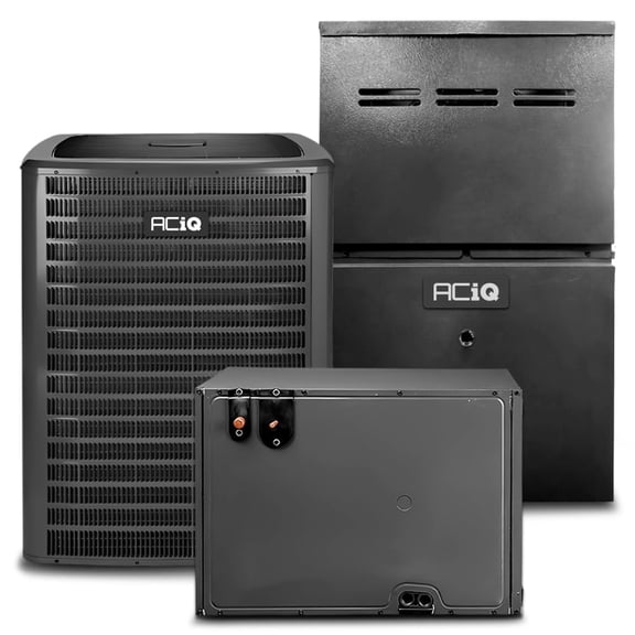 ACiQ 3 Ton 15.2 SEER2 80% 60000 BTU Natural Gas Furnace & Air Conditioner System - R32, Single Stage, Horizontal | Central Split, Evaporator Cased Coil, AC/Heating Unit