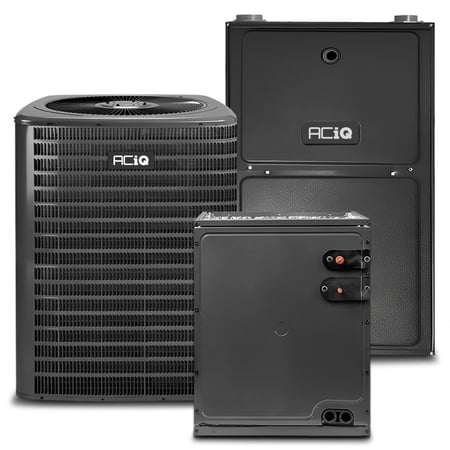 ACiQ 4 Ton 13.4 SEER2 92% 80000 BTU Natural Gas Furnace & Air Conditioner System - R32, Single Stage, Upflow | Central Split, Evaporator Cased Coil, AC/Heating Unit