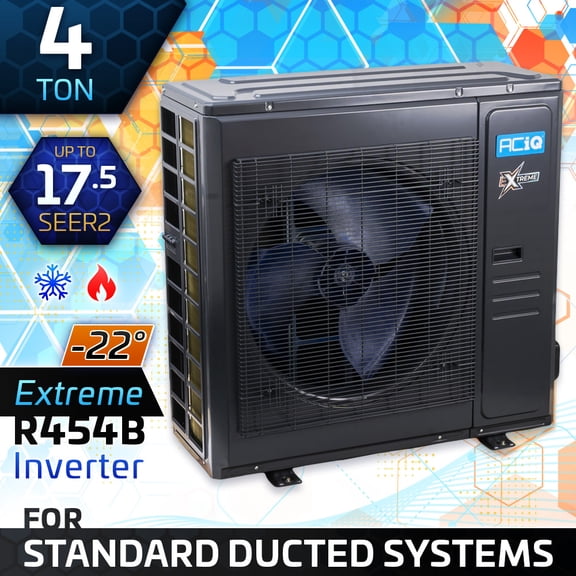 ACiQ 4 Ton Extreme Heat Central Heat Pump Condenser - 48000 BTU Single Stage R454B