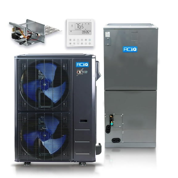 ACiQ 60,000 BTU Extreme Heat Unitary Mini Split AC/Heating System | 10kW Backup Heat Kit and Free Thermostat | High Efficiency Condenser & Air Handler | HVAC Systems R-454B Refrigerant