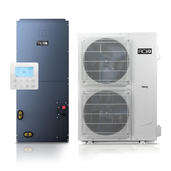 ACiQ Essentials 5 Ton 16 SEER2 Central Inverter Heat Pump Split System with 10kW Back-up Heat Kit & 50' Install Kit - R32 | 60000 BTU, High Efficiency, Upflow/Left Horizontal